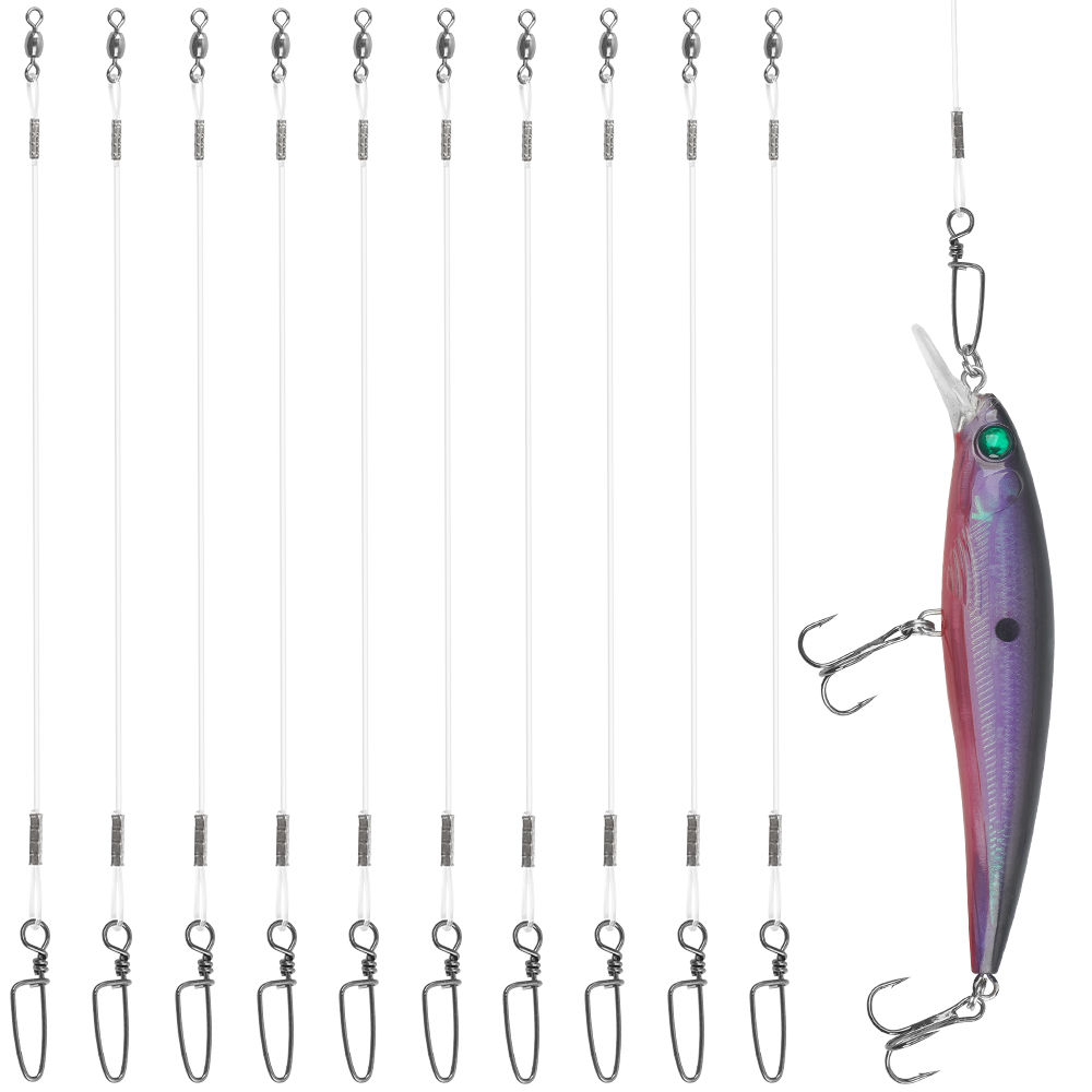 Fluorocarbon Line - 10 adet Fluorocaron Balıkçılık Liderleri 20LB-50LB