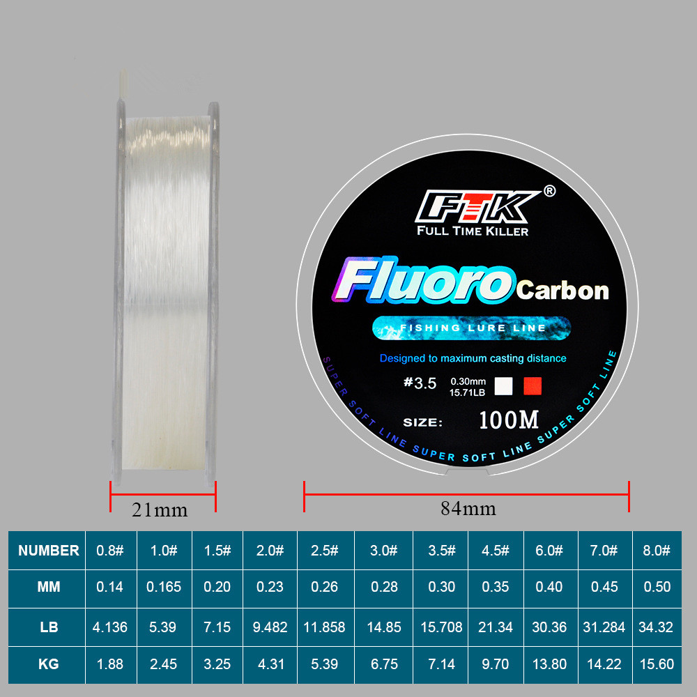 100m Florokarbon Yem Misinası, - Fluorocarbon Line incelemesi ve fiyatı